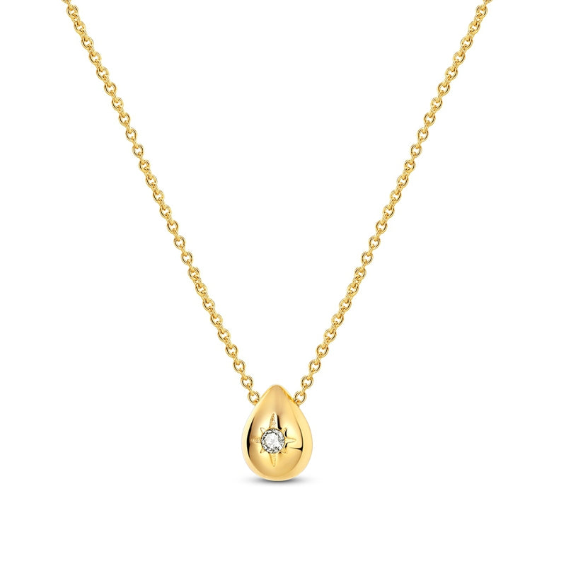 Gold Teardrop Star Necklace