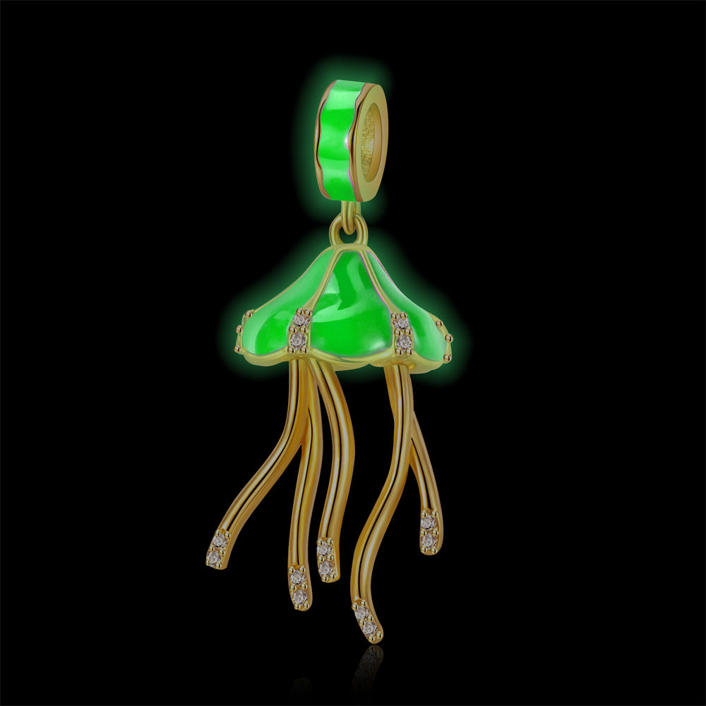 Fluorescent Jellyfish Charm