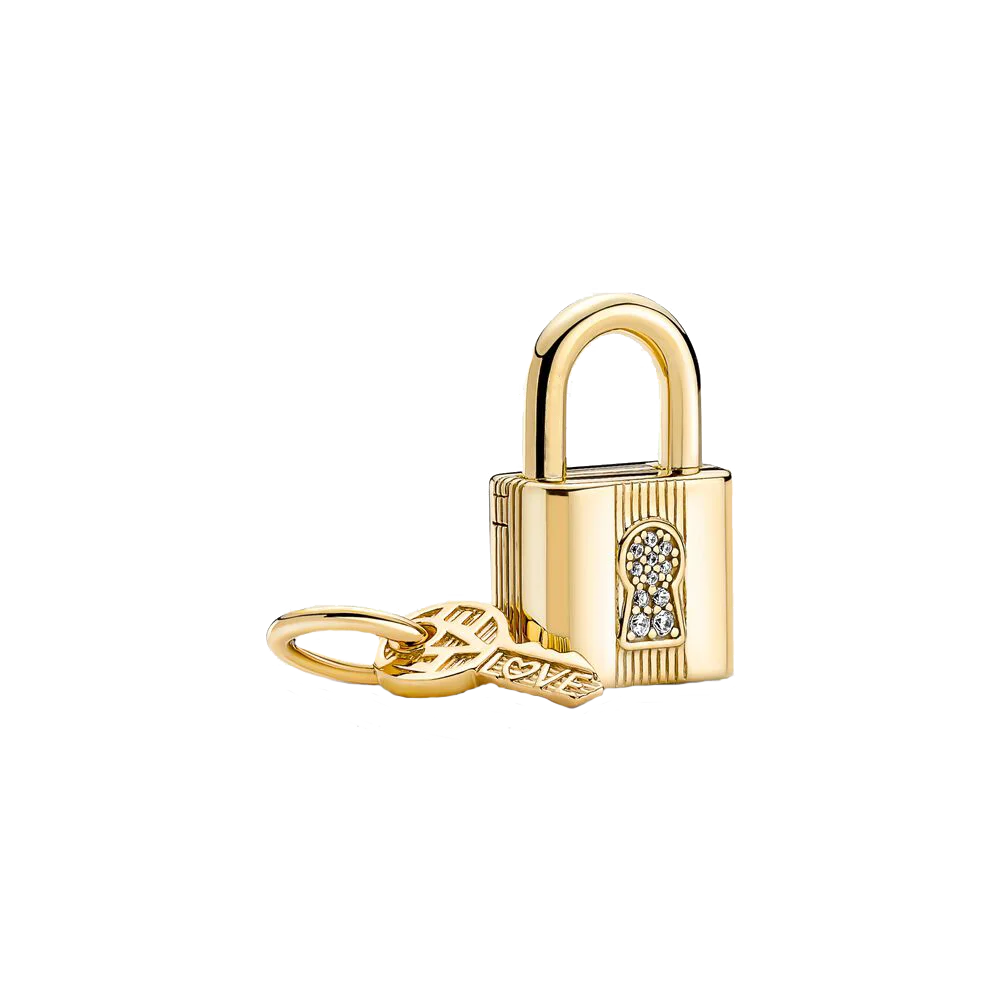 Gold Lock Charm