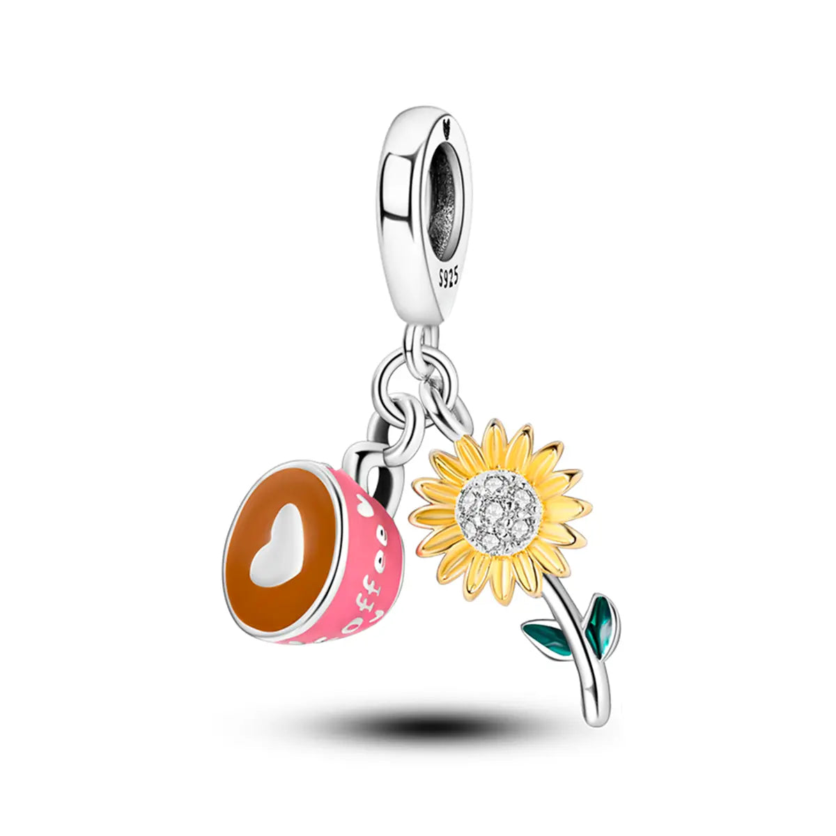 Sunflower and Coffee Charm