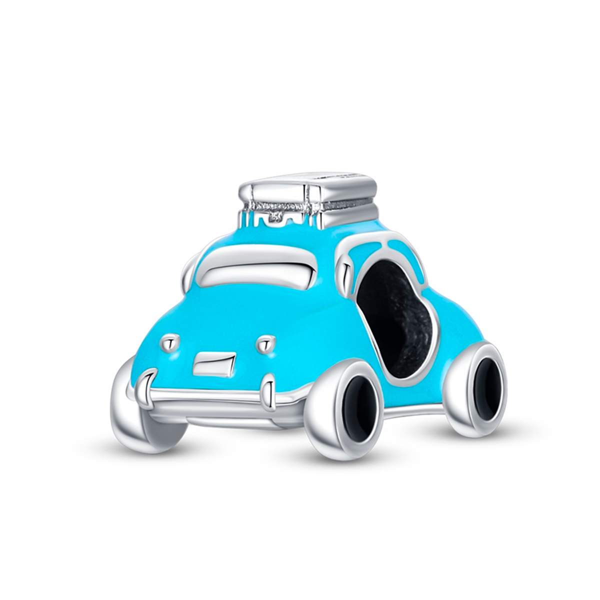 Blue VW Beetle Charm