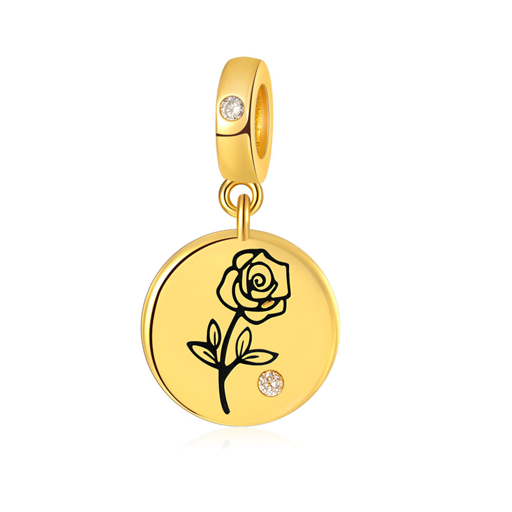 Gold Rose Charm