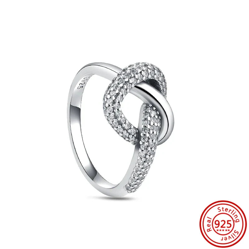 Entangled Lovers Sterling Ring
