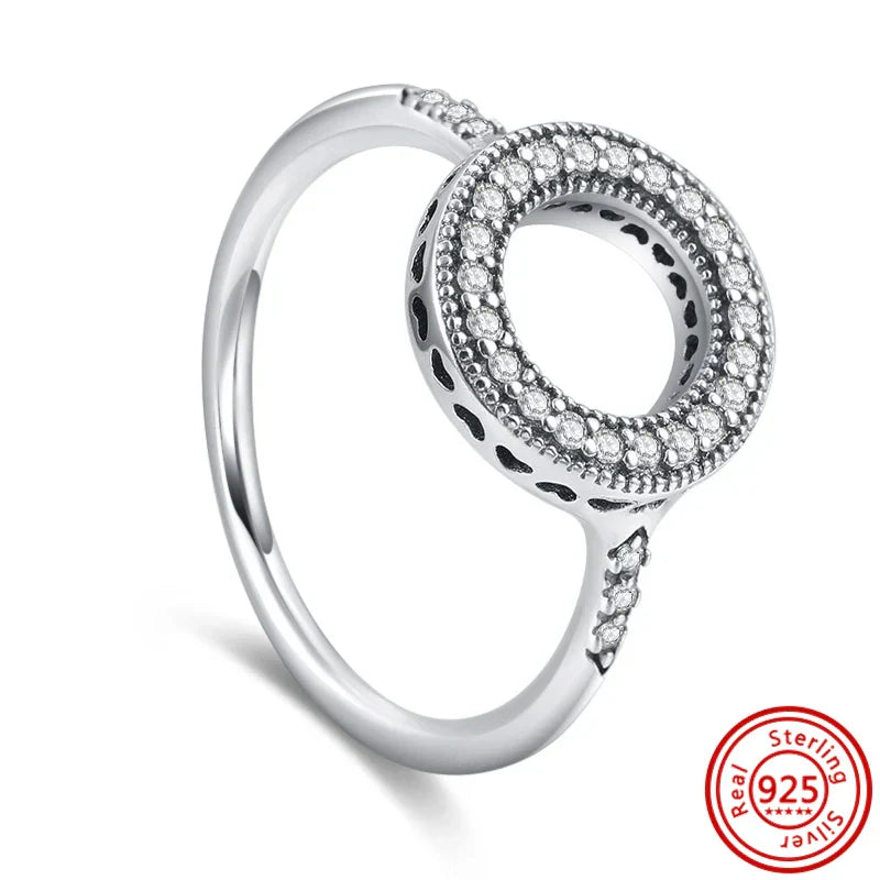 Circled Love Sterling Ring