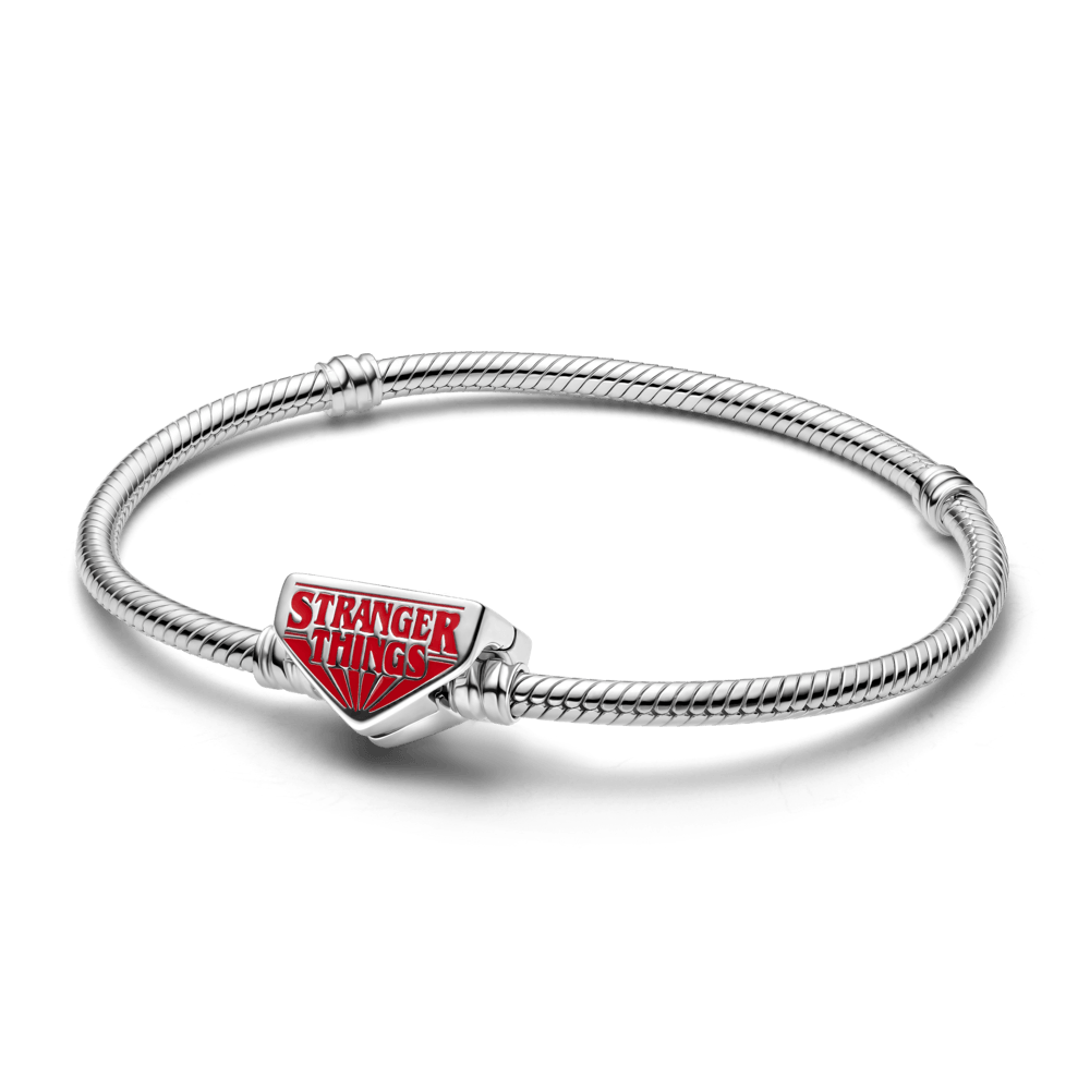 Silver Bracelet in Weave with Stranger Things Clasp