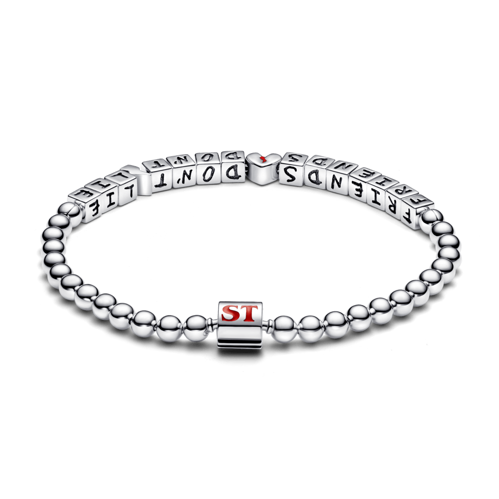 Stranger Things Friends Don't Lie Silver Bracelet