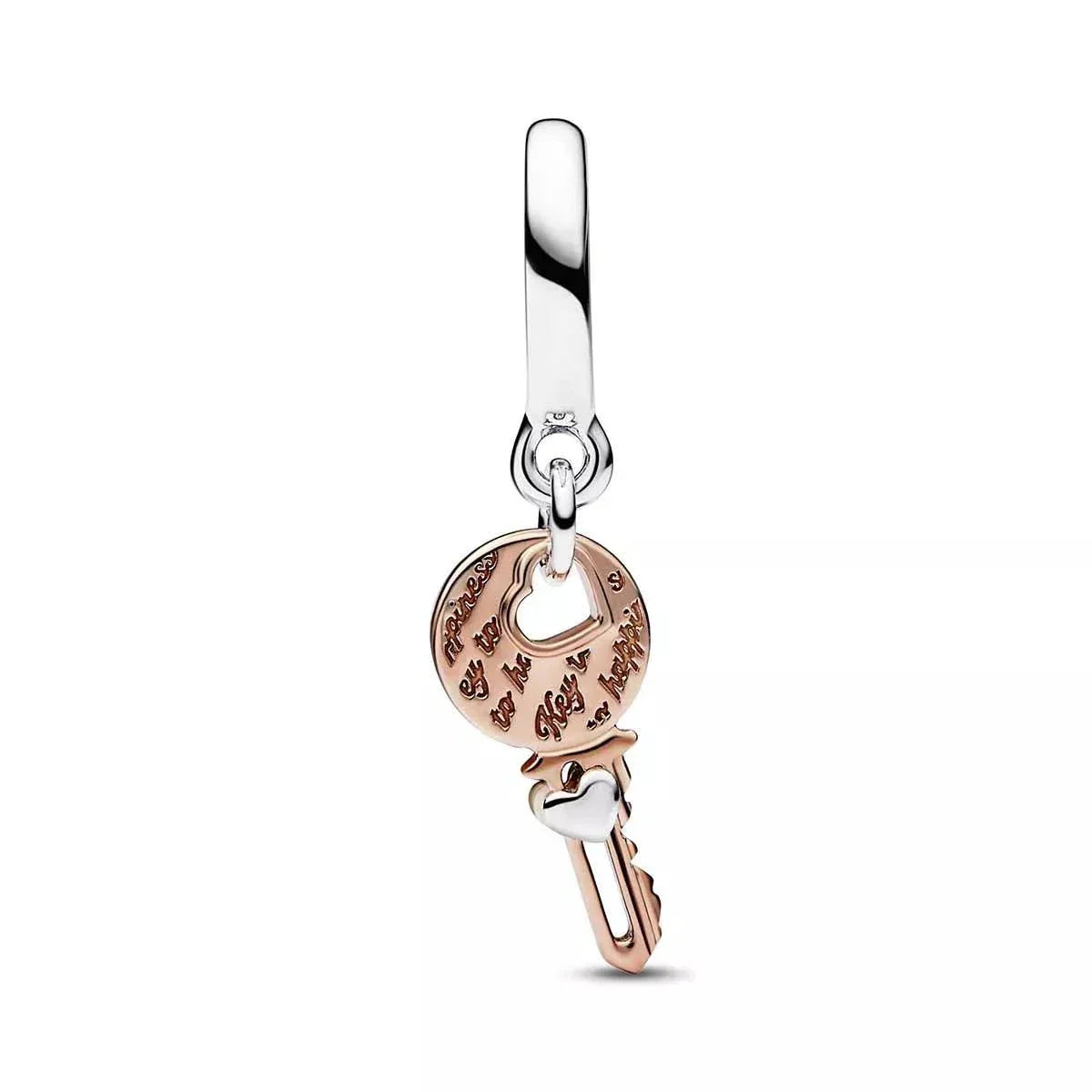 Rose Key Charm